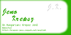 jeno krepsz business card